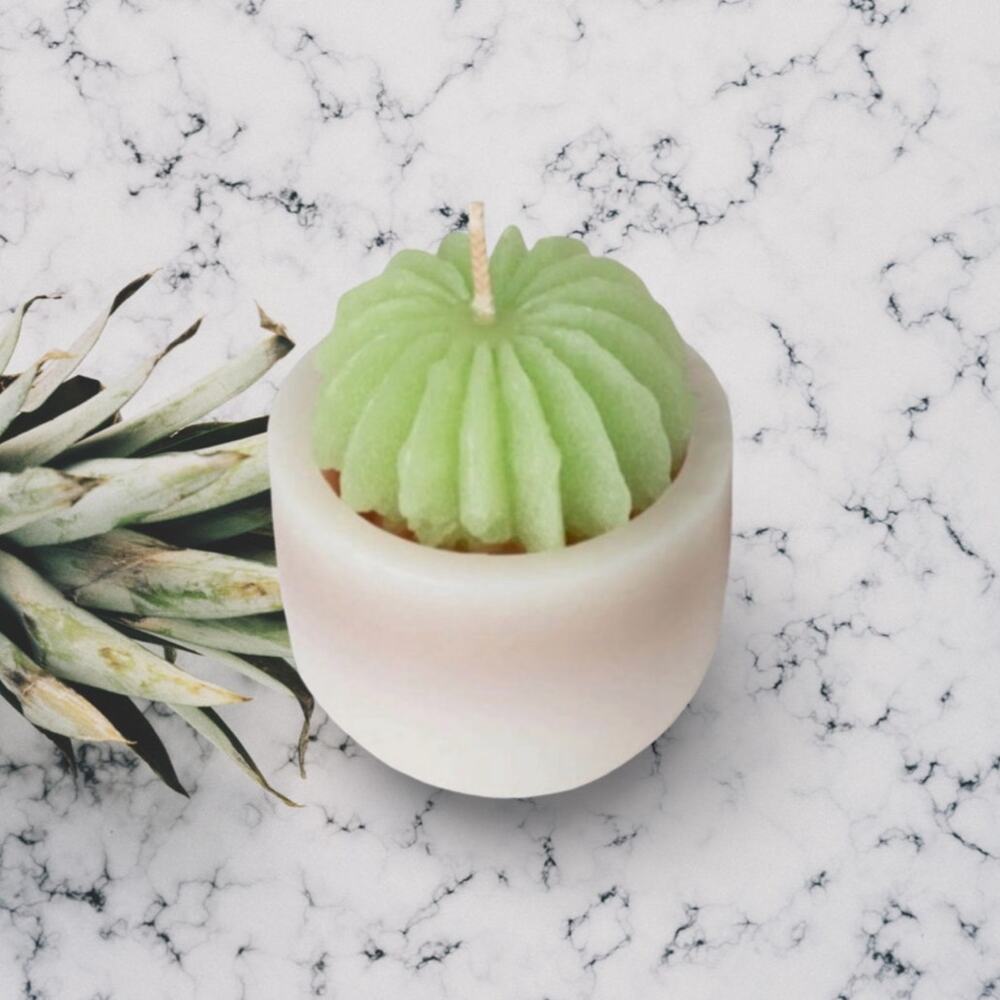 Vance Kitira Cactus Votive Candle Hand Poured Green Desert Decor Housewarming